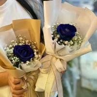 ราคา ช่อกุหลาบน้ำเงิน 1 ดอกแซมยิบซี รักนิรันดร์ บอกรัก วาเลนไทน์ (1731769776077768716)