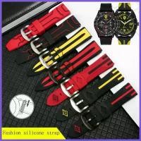 ราคา สายนาฬิกาซิลิโคน คุณภาพสูง เหมาะสำหรับ Tissot, Seiko, Ferrari, Porsche, Huawei GT, สีดำ, สีแดง, สีเหลือง, 22mm, สายรัดนาฬิกายาง (1731261168389228266)