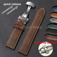 ราคา สายนาฬิกาหนังลูกวัว, ของแท้, สำหรับสายนาฬิกาธุรกิจ Omega, สำหรับ Seiko, 22mm, 20mm, 18mm, เย็บหัวเข็มขัดผีเสื้อ, สายสีน้ำตาล (1731711243903928772)