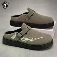 ราคา รองเท้าแตะเป่าโถวย้อนยุคน้ำหนักเบาสำหรับผู้ชาย รองเท้าแตะขี้เกียจอเนกประสงค์ เหมาะสำหรับการเดินทางและการเดินทาง รองเท้า ccoo แท้ ผู้ ชาย ลีซอ kswiss nike air rift force จีจี ของ (1731525945274894257)