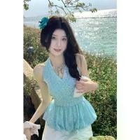 ราคา เสื้อกั๊กสายคล้องคอ ลายดอกไม้ ดีไซน์ไม่ซ้ำใคร สำหรับผู้หญิง คอลเลคชั่นฤดูร้อน ใหม่ เอวกระชับสัดส่วน เหมาะสำหรับวันหยุด เสื้อสาวฮอต เอ็บ เปิ้ล ไช เดิ้อ เสื้อ puma กันหนาว สีเทา (1731772017612915957)