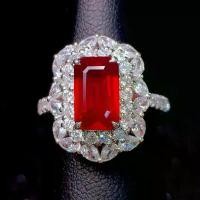 ราคา แหวน Ruby ทับทิม ตัดเจ้าหญิง เลือด ชุบทอง 18K เครื่องประดับสุดหรู สำหรับผู้หญิง ขายสด (1732139421964272650)