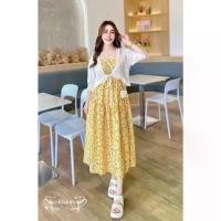 ราคา เดรสสายเดี่ยว+เสื้อคลุมชีฟอง(รุ่น จอย) (1731264401154803005)