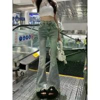 ราคา กางเกงยีนส์เอวสูงสำหรับผู้หญิง 14/5000 สไตล์ Natcha Denim กางเกงยีนส์ Hug Levi '501 พร้อมการตกแต่งสีแดง (1731035127314614636)