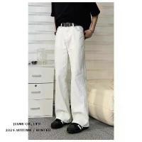 ราคา กางเกงยีนส์ขาบาน JIAMU สีขาว ยืดได้ สำหรับผู้ชาย ทรงบูทคัท ทรงหลวม กางเกงขายาว กางเกงลำลอง กางเกง Niche คุณภาพระดับไฮเอนด์ กางเกงยีนส์ ผ้าดิบ manta denim viper jeans ลีวาย 501 ขอ (1731583303681934457)