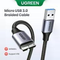 ราคา Ugreen สายเคเบิล Micro USB 3.0 USB 3.0 A เป็น Micro B ไนล่อนถัก ฮาร์ดไดรฟ์ภายนอก สําหรับ Samsung Galaxy S5 Note 3 Pro 12.2 ดิจิทัลตะวันตก Toshiba My Passp ถูกมาก (1731785079620077478)