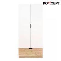 ราคา Koncept Furniture ตู้เสื้อผ้าบานเปิด ขนาด 80 ซม. รุ่น Havin สีขาว (80x58x180 ซม.) (1729759960926226682)