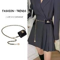 ราคา ห่วงโซ่กระเป๋าคาดเอว, ชาแนล, ห่วงโซ่คาดเอวโลหะขนาดเล็ก, กระเป๋าเข็มขัดผู้หญิง, ตกแต่งอเนกประสงค์, เหมาะสำหรับกางเกงและกระโปรงสูท, สีดำ (1732083537382376903)