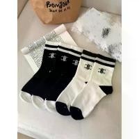 ราคา พร้อมส่งไทย ถุงเท้า 5คู่ ชาแนล ซีลิน ถุงเท้าแบรนด์เนม แฟชั่น ข้อสั้น ข้อยาว ขายร้อน (1731877249402242342)