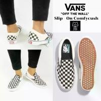 ราคา Vans รองเท้าผ้าใบ ComfyCush Classic Slip-On Checkerboard Black/White (1729453226849569115)