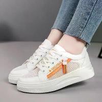 ราคา รองเท้าผ้าใบสีขาว สำหรับผู้หญิง ฤดูร้อน 2025 มาใหม่ วัสดุตาข่าย ระบายอากาศ อเนกประสงค์ บางและลำลอง แบน เหมาะสำหรับกีฬาในฤดูใบไม้ผลิและฤดูใบไม้ร่วง ไนกี้ กล่อง ส้ม รองเท้า บาโอ (1732033413366711772)