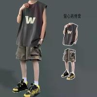 ราคา เสื้อกีฬาฤดูร้อนสำหรับผู้ชาย, เสื้อยืดแขนกุดอินเทรนด์, เสื้อกล้าม, ชุดสองชิ้นสำหรับผู้ชาย, กางเกงขาสั้นคาร์โก้, กางเกงขาสั้นบาง Nike, กางเกงขาสั้นที่เข้าชุดกัน, ชุดกางเกงขาสั้น N (1731301330077386279)