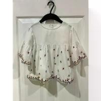 ราคา เสื้อเด็กผู้หญิงZARAสีขาวปักลายดอกไม้สีสันสดใสน่ารัก มือสองสภาพ 99% ยึดรูปแบบเดียวกัน (1731986080911230370)