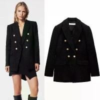 ราคา พร้อมส่ง เสื้อสูทผ้าทอสีดำ งานเกรดzara T104 (1729808290483046755)