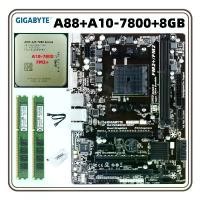 ราคา CPU เดสก์ท็อป, สำหรับ GIGABYTE, ใช้ได้กับ FM2, FM2+, F2A88XM-DS2/A88XM-DS2-TM, DDR3 8GB, 16G, A8-7600, A8-7650, A10-7800, พร้อมเมนบอร์ด AMD แบบบูรณาการ, รวมแพ็คเกจ CPU (1731315462687655503)