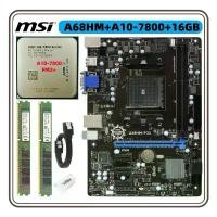 ราคา CPU เดสก์ท็อป, สำหรับ MSI, ใช้ได้กับ FM2 FM2+ A68HM-P33/NANO+8GB A8-7600 A8-7650K A8-8650 A10-7800, พร้อมเมนบอร์ด AMD แบบบูรณาการ, รวมแพ็คเกจ CPU (1731315476171359823)