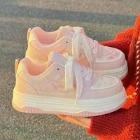 ราคา รองเท้าเพิ่มความสูง, สีชมพู, รองเท้าผ้าใบสีขาว, สำหรับผู้หญิง, ฤดูใบไม้ผลิ 2025 มาใหม่, การออกแบบเฉพาะ, อเนกประสงค์, รองเท้ากีฬาแพลตฟอร์ม converse ผู้ หญิง (1731474838470952732)