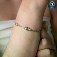 ราคา สร้อยข้อมือ Fancy Sapphire ประดับเพชรแท้ ทองคำ 9K (1732081174081668486)