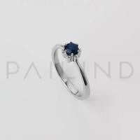 ราคา Pailind แหวนเงินแท้ดีไซน์ คลาสสิค ประดับพลอยไพลินแท้ SAPPHIRE ชุบทองคำขาว (1730847588642097410)