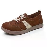 ราคา ฤดูใบไม้ผลิ 2025 แฟชั่นใหม่ พื้นนุ่ม รองเท้าลำลอง กันลื่น อเนกประสงค์ รองเท้าผ้าใบแบบผูกเชือก นิ้วเท้ากลม รองเท้าส้นแบน รองเท้า fila ผู้ หญิง รองเท้า แฟชั่น สไตล์ สปอร์ต รอ (1731580198953715702)