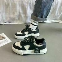 ราคา รองเท้าผ้าใบแพลตฟอร์ม พื้นหนา แบบผูกเชือก สำหรับผู้หญิง 2025 บล็อกสีใหม่ เหมาะสำหรับนักเรียน รองเท้าลำลอง แฟชั่น สไตล์เกาหลี รองเท้าผ้าใบขนมปัง รองเท้า ผ้าใบ fila ผู้ หญิง (1732072483544467095)