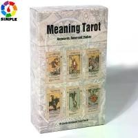 ราคา Tarot Card With Meaning On Them Beginner Tarot Keyword Antiqued Tarot Deck Learn Tarot 78 Cards Reversed Zodiac (1729623081071970599)