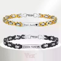 ราคา สร้อยข้อมือส่วนบุคคล, วัสดุสแตนเลส, สร้อยข้อมือสำหรับผู้ชาย, ชื่อแกะสลักฟรี accessory (1730268071404669914)