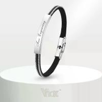 ราคา สร้อยข้อมือหนัง PU ปรับแต่งได้, Vnox, สลักป้ายชื่อส่วนบุคคล, สำหรับผู้ชาย, สแตนเลสโค้ง, สร้อยข้อมือ accessory (1730353983080270810)