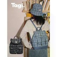 ราคา Tagi. Imagine Denim Plaid Backpack แท็กซี่ กระเป๋าเป้ลายสก๊อตผ้าเดนิม Imagine (1731845349388027441)