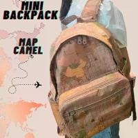 ราคา HAPITAS BackPack Mini กระเป๋าพับ เป้พับขนาดเล็ก ลาย World Map Camel (1731806674988074198)