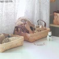 ราคา [มีสายหนัง] Woven basket with leather handle : ตะกร้าไม้สาน ตะกร้าหวาย ตะกร้าสานทรงเหลี่ยม ถาดหวายสไตล์ญี่ปุ่น (1731454404382196944)