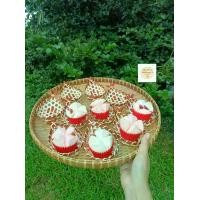 ราคา ตะกร้าจิ๋ว ตะกร้าสาน ตะกร้าไม้ไผ่ 9x12 cm (สีน้ำตาลทูโทน) ใช่ใส่ของ เหมาะใช้ใส่อาหารเสิร์ฟ ชะลอม ถาดไม้ไผ่ Mini Basket (1730754227434261455)