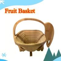ราคา Fruit Basket ตะกร้าผลไม้ รูปช้าง ไม้ไผ่ ฉลุ กระเช้าผลไม้ตกแต่ง (1729704790923642947)