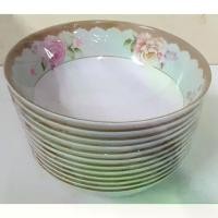 ราคา 112 ชามใบบัวลายดอก ขนาด 7นิ้ว ราคาโหลละ(12ใบ)ชาม ชามสแตนเลส ชามเซรามิค bowl ceramic (1731664097450166605)