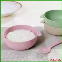 ราคา AMA ชามข้าวสาลี ชามข้าวเด็ก ผลิตจาก ชาม+ช้อน ฟางข้าวสาลี Rice bowl set (1729633857933380550)