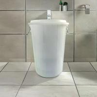 ราคา [COD] ถังน้ำพร้อมฝา หูเหล็ก เกรด A 66 ลิตร ขนาดความจุ 20 แกลลอน ถังน้ำสีใส บาสเก็ต รุ่น HB PAIL 007 BUCKET (1731520079349647182)