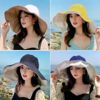 ราคา [ส่งฟรี] หมวกกันแดดสไตล์ญี่ปุ่น เกาหลี หมวกแฟชั่นปีกกว้าง หมวกแฟชั่น หมวก bucket 2ด้าน หมวกกันแดด หมวกปีกกว้าง (1731430256139470345)