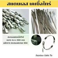 ราคา เข็มขัดรัดท่อ 12 นิ้ว (4.6*300 mm) เคเบิลไท Stainless Cable Tie หนวดกุ้ง สแตนเลสเคเบิ้ลไทร์ ขนาด แพ็ค 100 เส้น (1731960135987659996)