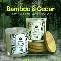 ราคา Bamboo & Cedar Candle┃เทียนหอมกลิ่นป่าไม้ไผ่ซีดาร์┃240g.┃HoC (1731526039889610121)
