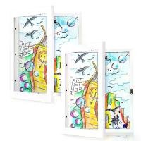 ราคา กรอบศิลปะ 1 ชุด 2 ชิ้น ขนาด A4 วัสดุไม้ กรอบติดผนัง เหมาะสำหรับตกแต่งบ้านแบบทันสมัย กรอบแม่เหล็กไม้แบบพลิกได้ เหมาะสำหรับเก็บและแสดงผลงาน กราฟฟิตี้ รางวัล และใบรับรอง candle holder aesthetic (17319728