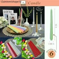 ราคา เทียนเทปเปอร์ ไม่มีกลิ่น ขนาด 12 นิ้ว บรรจุ 6 แท่ง/แพ็ค Tapper Candle (1732276221251979798)