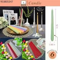 ราคา เทียนเทปเปอร์ ไม่มีกลิ่น ขนาด 12 นิ้ว บรรจุ 6 แท่ง/แพ็ค Tapper Candle (1731312982748202148)