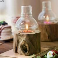 ราคา เชิงเทียนตอไม้สัก เชิงเทียนท่อนไม้ กับแก้วครอบ และเทียน Teak wood candle holder woodที่นิยมมากที่สุด (1731226263770596753)
