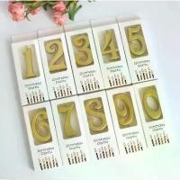 ราคา เทียนวันเกิด เทียน เทียนตัวเลข สีทอง สำหรับ ตกแต่ง ปักเค้ก วันเกิด Gold Number Birthday Candle (1731046311880198750)