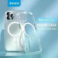ราคา 【COD】 Jasoz Magnetic Case iphone 11 XR 12 13 14 pro max Magsafe shockproof magnetic charging clear case for Iphone X XS 7Plus 8Plus (1732087887800468962)