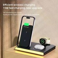 ราคา 【COD】Foldable 3-in-1 Wireless Charger 15W Wireless Charger Stand Support Samsung and Apple smartwatches (1731643083337860435)