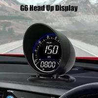 ราคา Speedometer Mileage Universal Digital CLOCK altitude Meter with Ambient Light ALARM set G6 HUD RPM MPH Car Head Up Display (1731923197208790699)