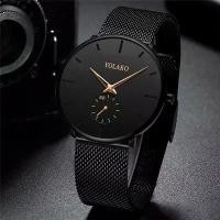 ราคา Men Ultra Thin malist Quartz Casual Watches Men Leather Watch Simple Stainless Steel Mesh Band Male Clock Men's Watches (1731720196396451502)