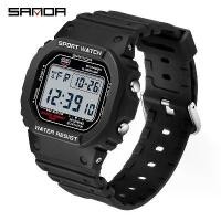 ราคา SANDA Outdoor Sport Watch Men Digital Watch 5Bar Waterproof Alarm Clock Military Fashion Electronic Watches Relogio masculino (1731720179173525094)