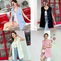 ราคา Blazer เสื้อคลุมตัวยาว แขนกุด ผ้าทวีต Minicloset Clothing Women Lady ผู้หญิง แจ็กเก็ต Coat (1731131808617236635)